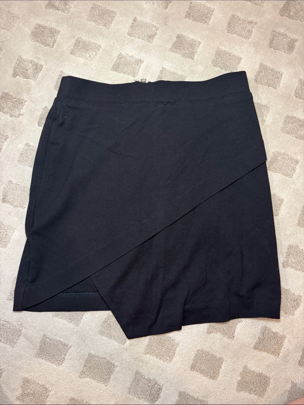 BEBE Black Asymmetric Wrap Skirt